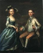 John Wollaston Warner Lewis II and Rebecca Lewis oil on canvas